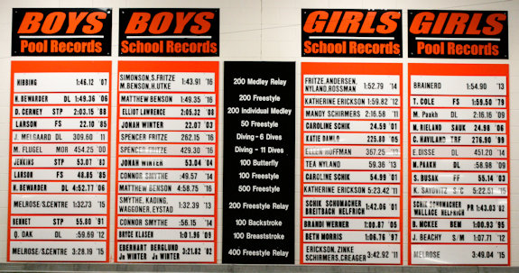 Park Rapids Panthers Swimming & Diving Records